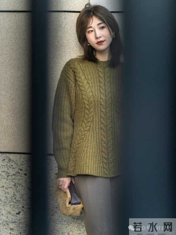 咸菜绿毛衣好漂亮