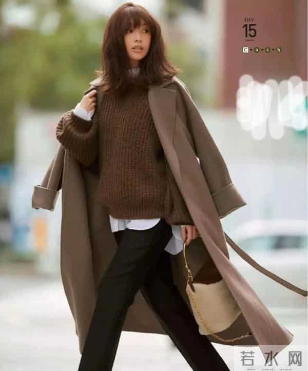 黑白棕，冬天穿衣这么“配色”，太高级了