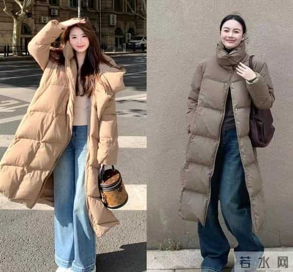 今年流行“羽绒服+阔腿牛仔裤”，保暖还显瘦，既遮肉又不显臃肿