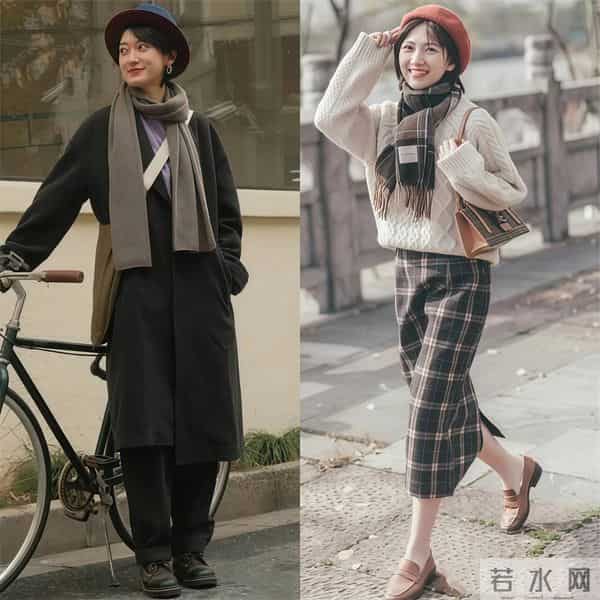 这才是中年女人该有的打扮：头戴帽、系围巾，保暖不说还很洋气