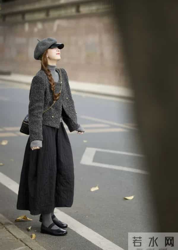 冬天这几身“外套＋裙子”，气质又好看，太美了
