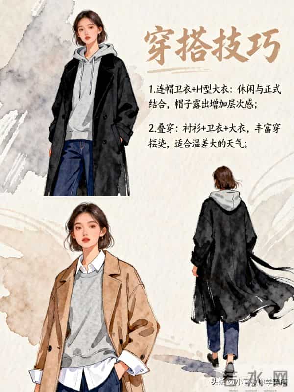 40岁女人冬季穿搭干货，羽绒服+阔腿裤-大衣+卫衣