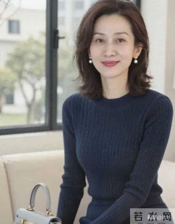 53岁靠发型赢麻了：温柔卷发+瓶练脸，法令纹淡了比同龄人显嫩