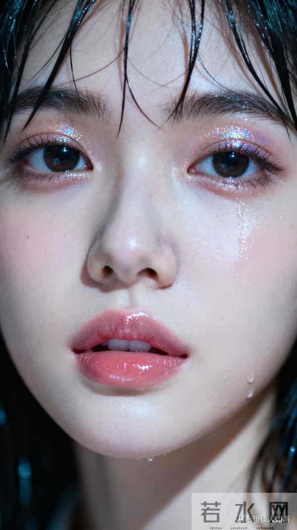 润唇嫩皮肤的漂亮模样