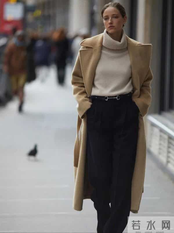 冬天的大衣，还是与阔腿裤更配哦！