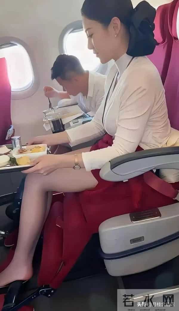 天呐，第一次见比空姐还漂亮的乘客，这穿搭妆容一看就是贵妇