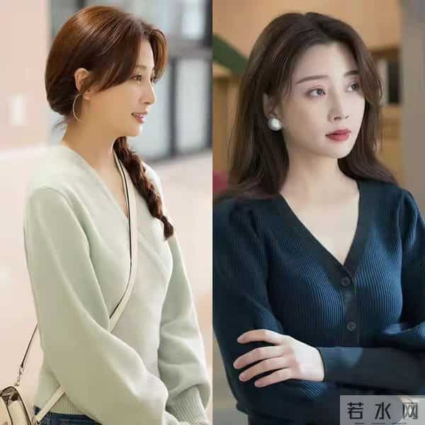 45岁殷桃的“毛衣+大衣”穿搭，才是中年女人的教科书！