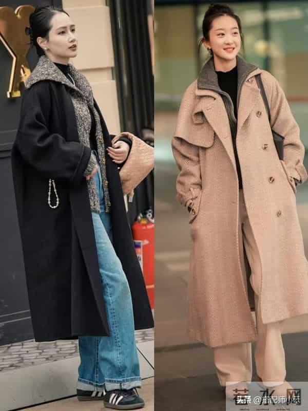 去了北京才发现:大衣下面一定不要配小脚裤了,这样穿更优雅高级