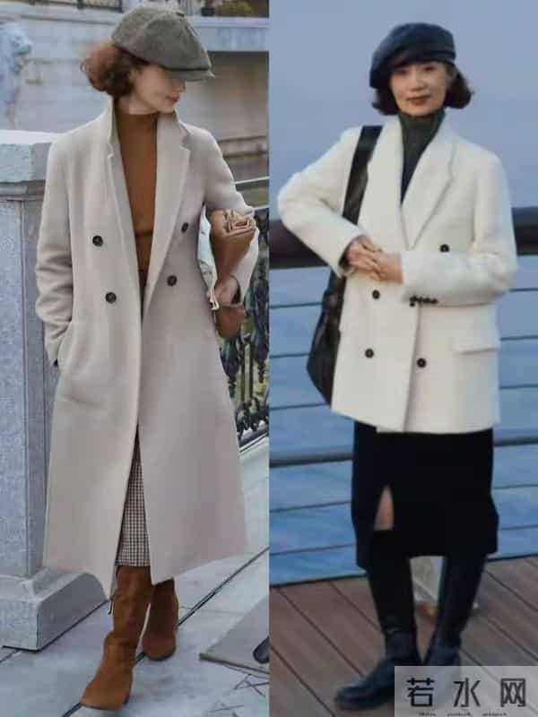 45岁殷桃的“毛衣+大衣”穿搭，才是中年女人的教科书！