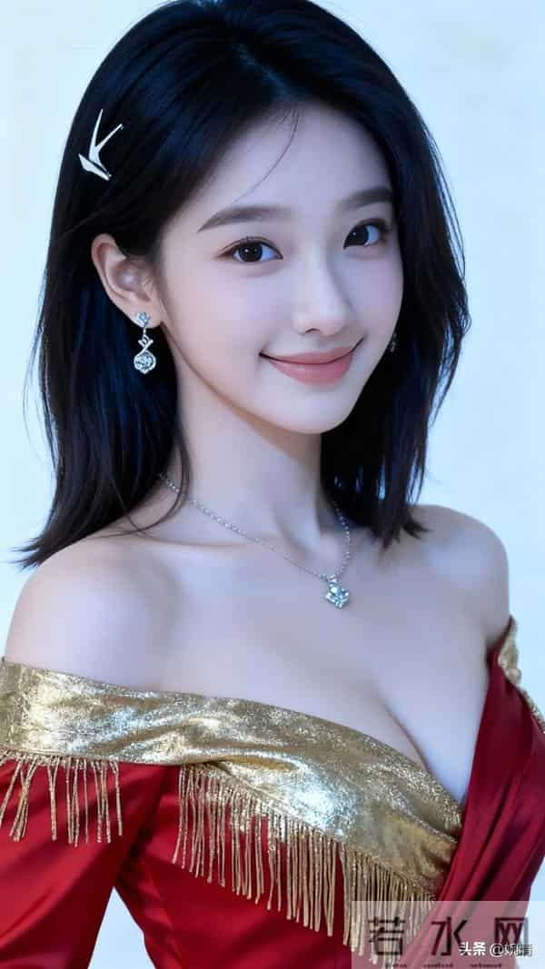 红裙配流苏，这姑娘把“清纯明艳”焊在了审美点上