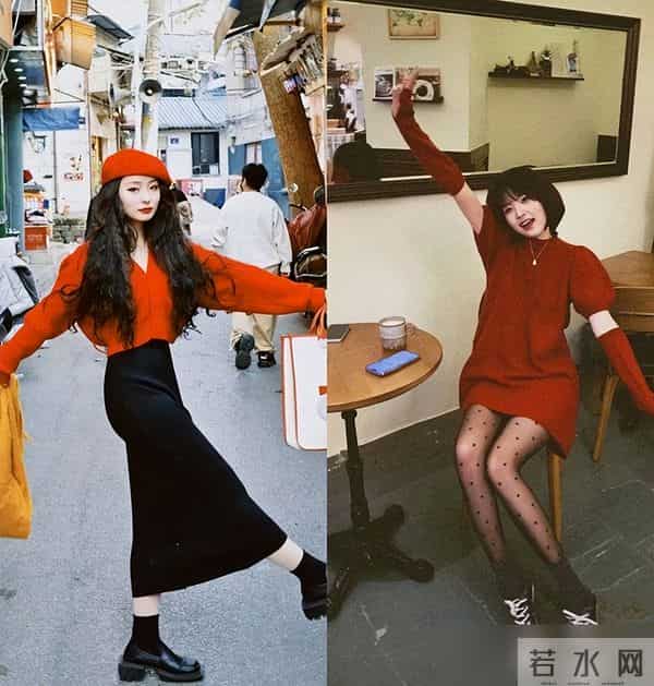 今冬火了一种配色，叫“上半身喜庆色，下半身快乐色”，时尚高级