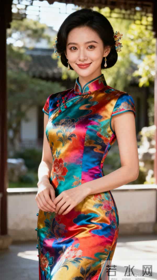 彩缎裹身，明眸藏韵