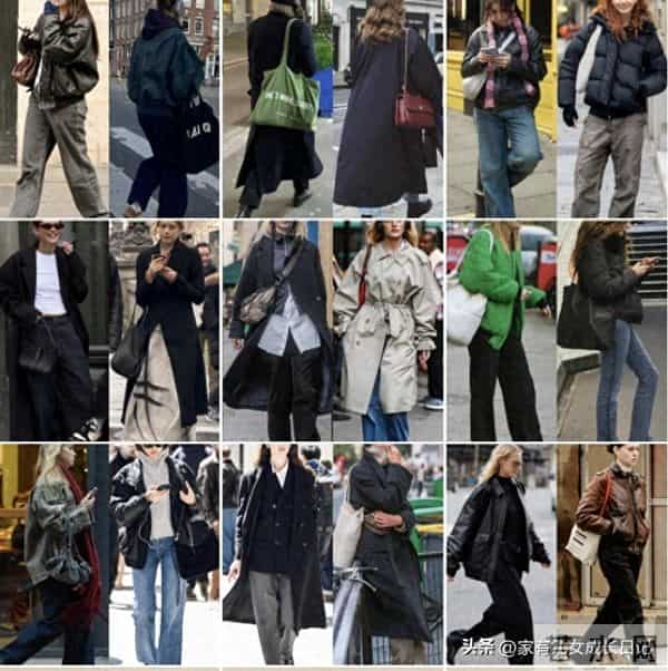 秋冬“街拍感松弛懒人友好ins穿搭”｜长款大衣、夹克，随性氛围