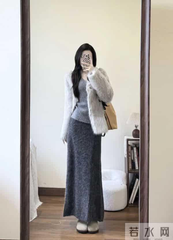 冬天这几身“外套＋裙子”，气质又好看，太美了