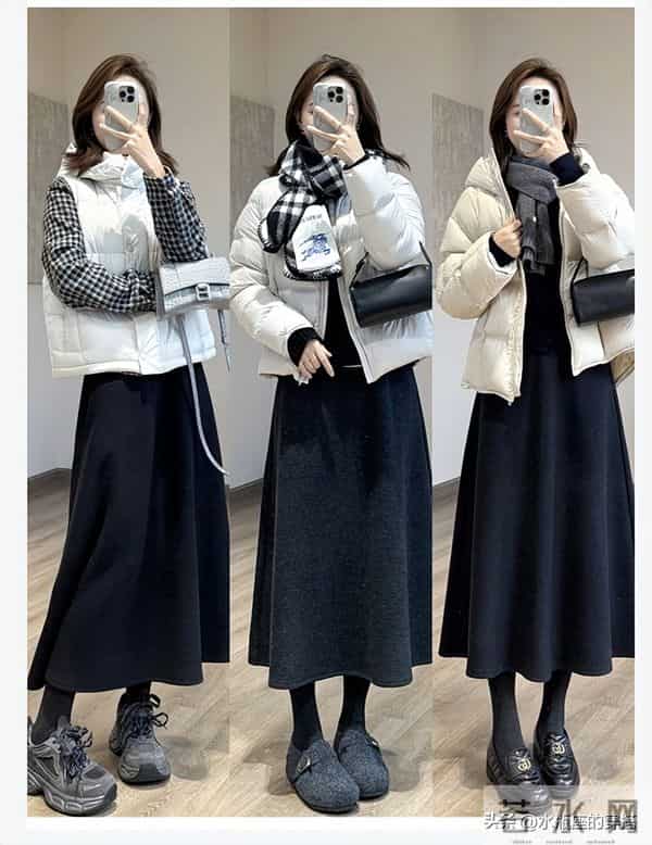 温柔到骨子里～毛呢伞裙体制内穿搭指南