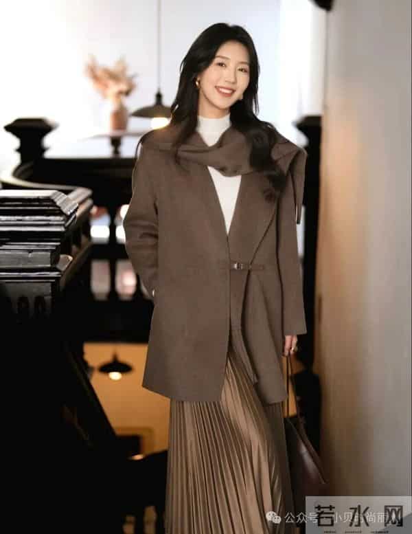 浅棕系叠穿，温柔氛围感拉满