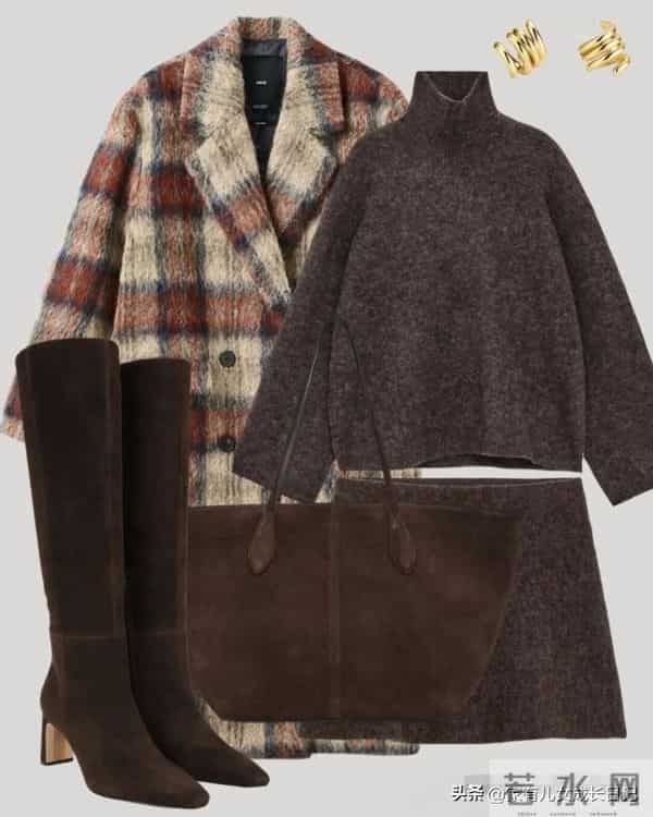 秋冬的美拉德风，12套咖色、棕色、焦糖色，通勤时髦低奢酷飒