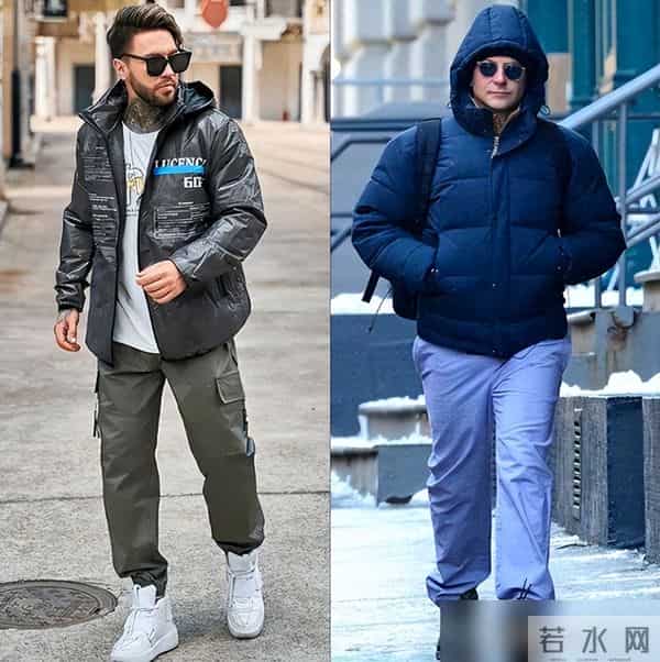 中年男人，冬季穿羽绒服少搭运动裤、运动鞋，看着帅气实则很普通