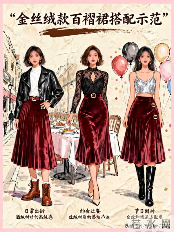 今年必穿百褶半身裙穿搭干货-选款，百褶半身裙熟龄高级感