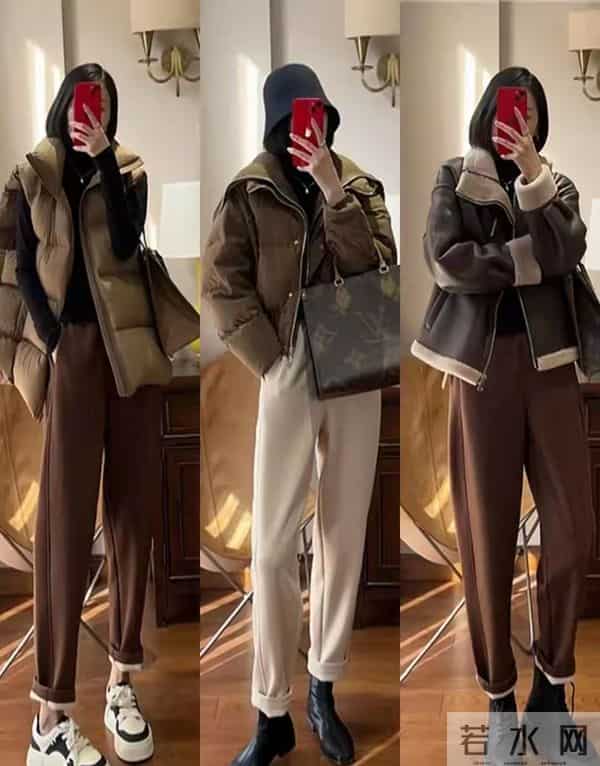 冬天咖色羽绒服配裤子：这么搭好看又时髦，直接抄作业