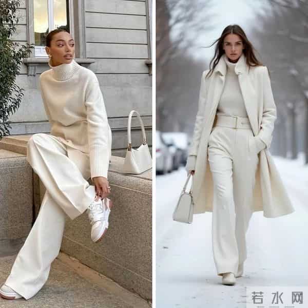 白色何以成为冬日高级色？简约搭配气场全开，尽显自信高级风