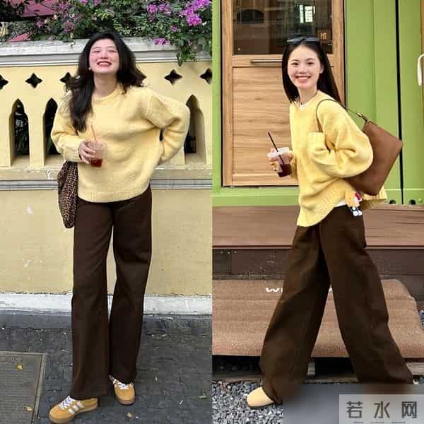 小白裤已失宠，今年秋冬最火的是“小棕裤”，学这几种穿搭太高级