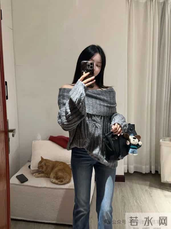 今天这样穿！！毛衣＋牛仔裤＋高跟鞋，今天是气质女神！