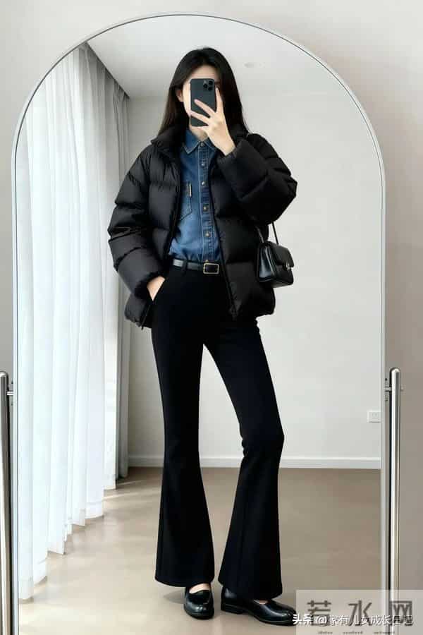 牛仔衬衫叠穿公式｜冬季保暖不臃肿的层次感穿搭