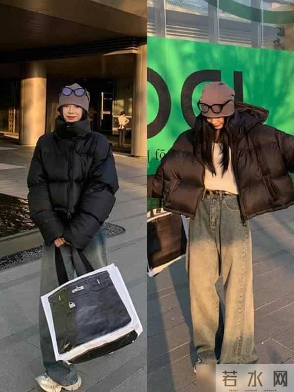 立冬后才发现：时尚是个轮回，阔腿裤+短羽绒真的太美了！