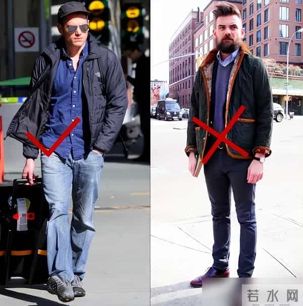 中年男人，冬季穿羽绒服少搭运动裤、运动鞋，看着帅气实则很普通