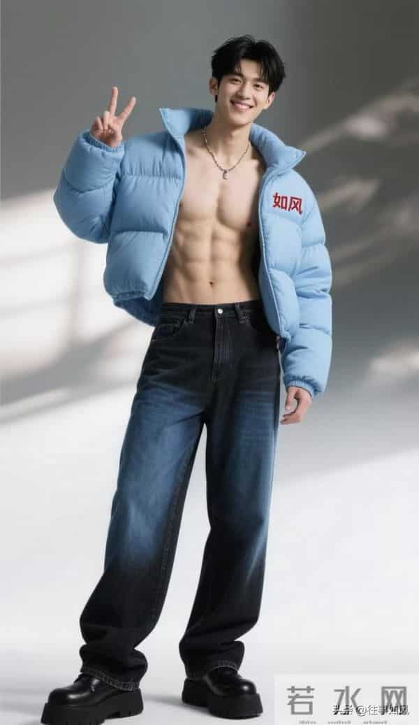 潮酷穿搭，羽绒服+牛仔裤，轻松耍帅！