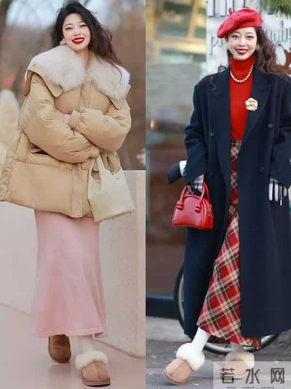 冬日最流行的4条“半身裙”，不管搭配短外套、长外套，保暖洋气