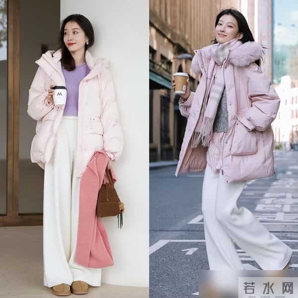 冬天要有一条“白裤子”，搭配羽绒服减龄时髦，搭配大衣洋气高级
