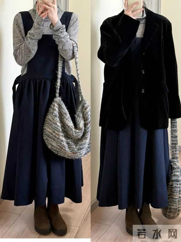 冬天这样穿长裙，时髦又保暖