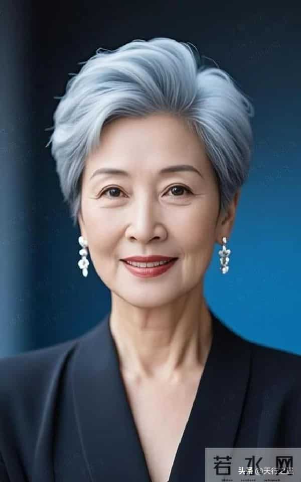 60岁的阿姨怕白发显老！接纳后把白发变成加分项，反而更有范儿