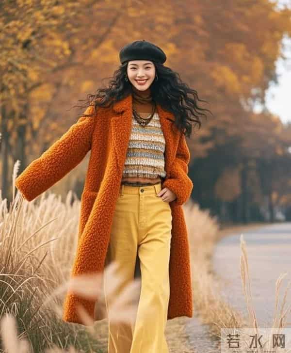 今年冬天最绝的配色：橙色+棕色，太明媚了！
