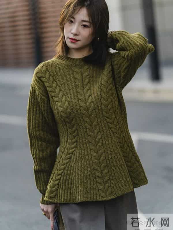 咸菜绿毛衣好漂亮