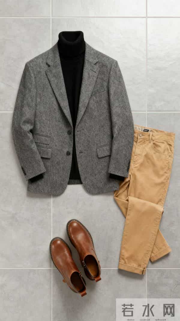 10套秋冬男装配色图鉴：浅灰瓷板砖下的高级感公式