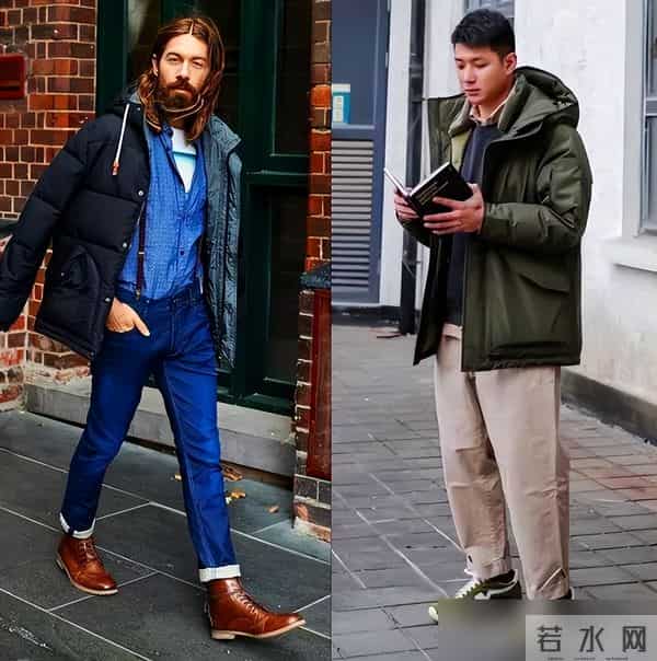 中年男人，冬季穿羽绒服少搭运动裤、运动鞋，看着帅气实则很普通