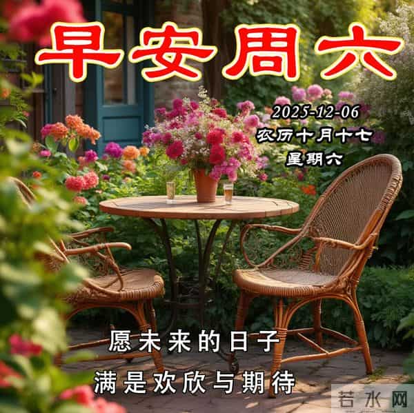 周六早安问候美图-三餐味美酣眠久，康健喜乐伴春秋