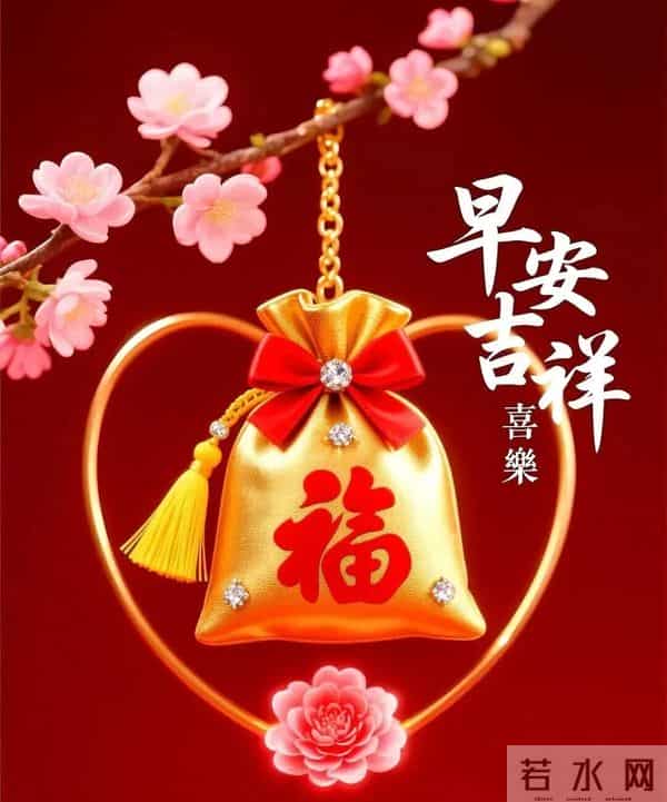 冬日晨光暖，福气踏雪来～ 事事顺意不添愁，一顺百顺福满怀，早安