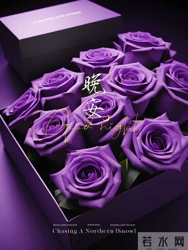 紫花伴夜,一句晚安