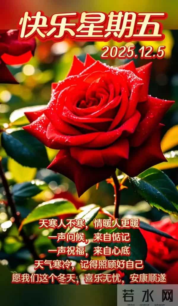 2025年12月5日周五早安 早上好温馨问候语 早安祝福精美图片