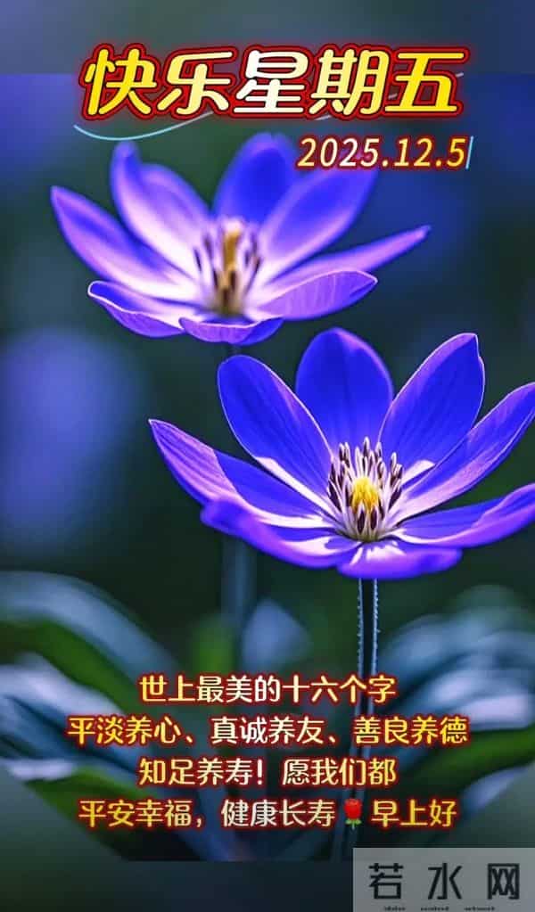 2025年12月5日周五早安 早上好温馨问候语 早安祝福精美图片