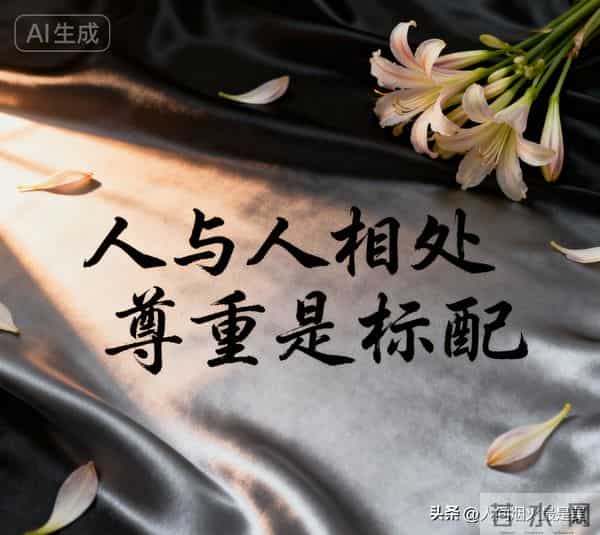 真正厉害的人:脸上有尊重,心里有自己