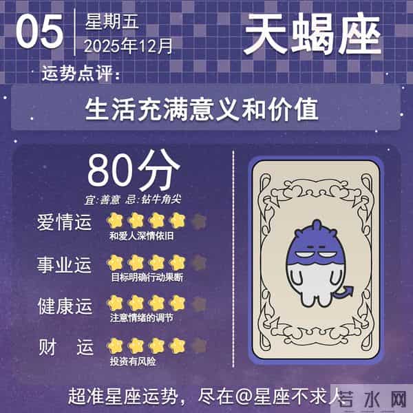12星座12月5日运势