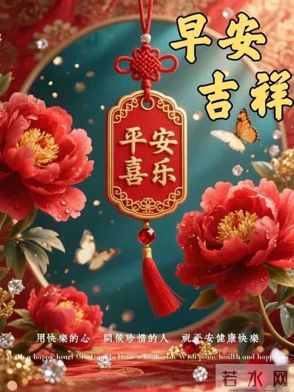 中式祥瑞,早安启福运