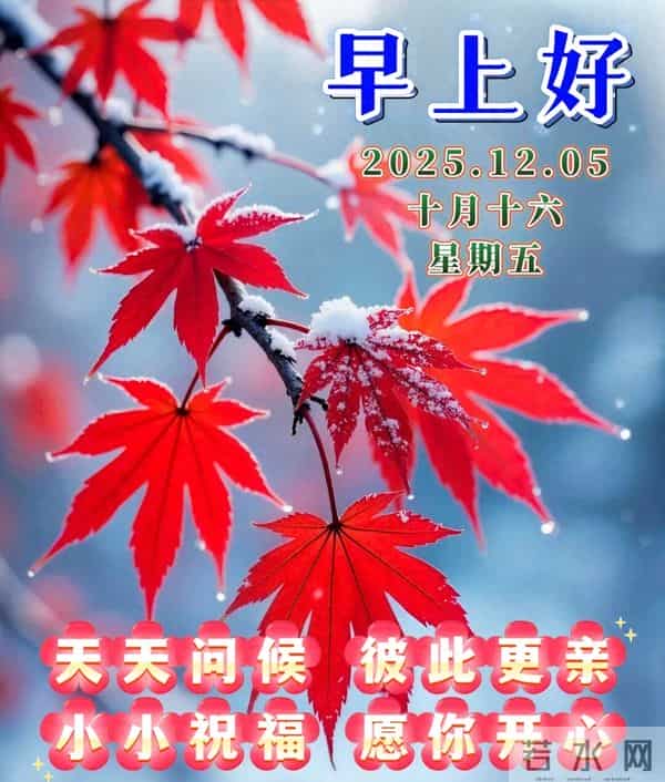 12月5日-漂亮周五早安祝福图片,早安祝福语精选