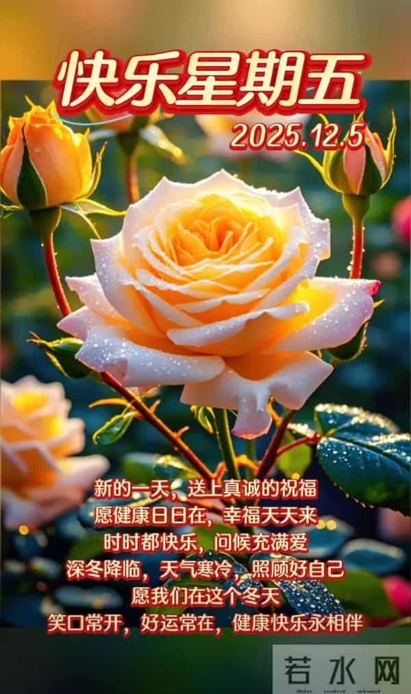 2025年12月5日周五早安 早上好温馨问候语 早安祝福精美图片