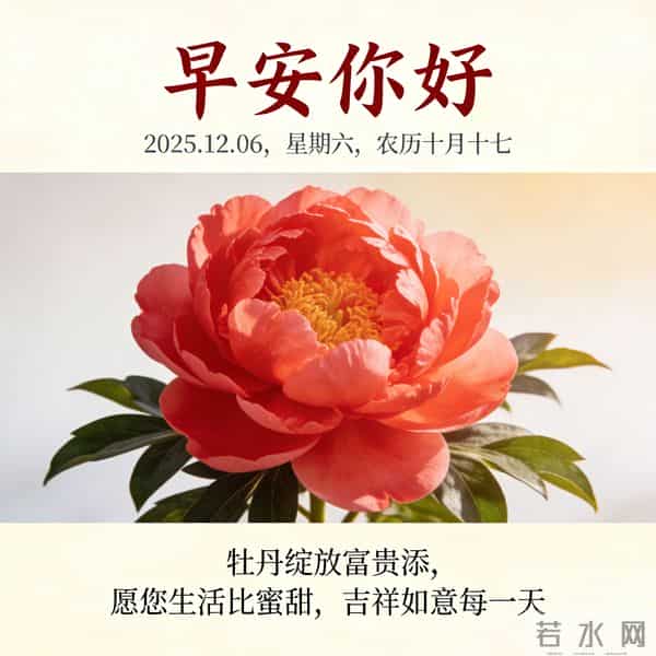 2025.12.06 早安祝福 年终岁尾感恩月 热汤一碗驱寒意 早安平安乐陶陶